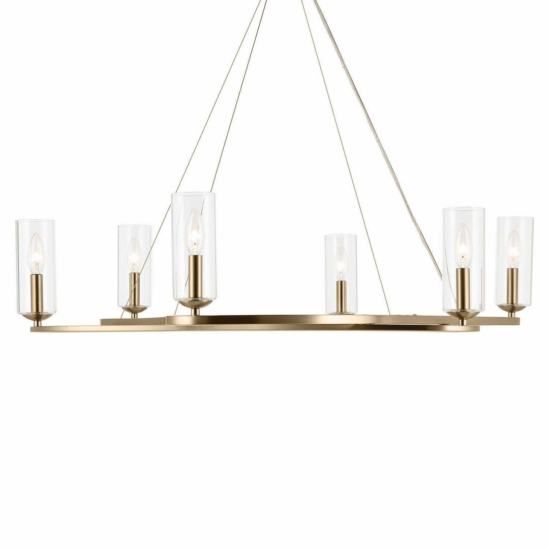 Kichler Canada - 52771CPZ - Six Light Chandelier - Harpin - Champagne Bronze