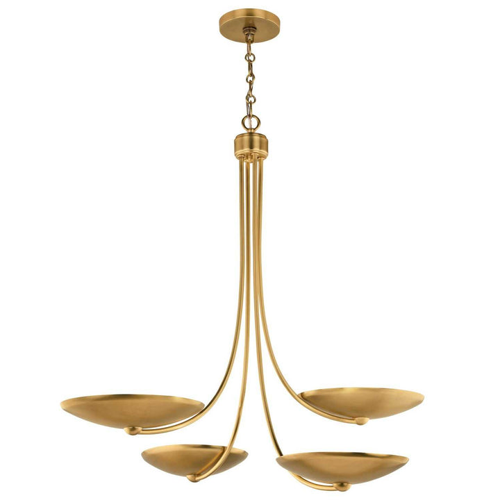 Palmela Four Light Chandelier in Lacquered Brass Kichler Canada
