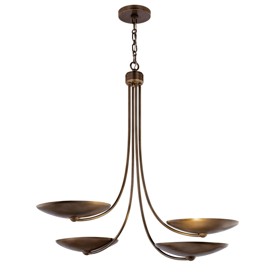 Palmela Four Light Chandelier in Lacquered Brass Kichler Canada