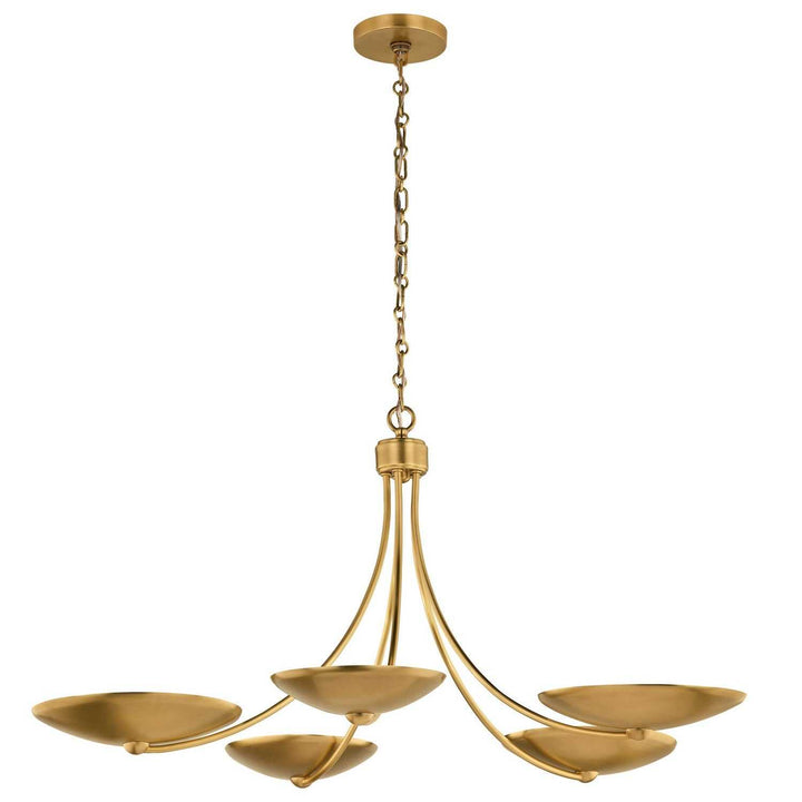 Palmela Five Light Chandelier in Lacquered Brass Kichler Canada