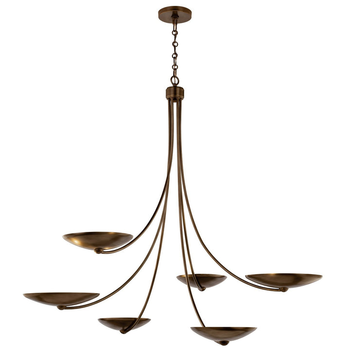 Palmela Six Light Chandelier in Lacquered Brass Kichler Canada