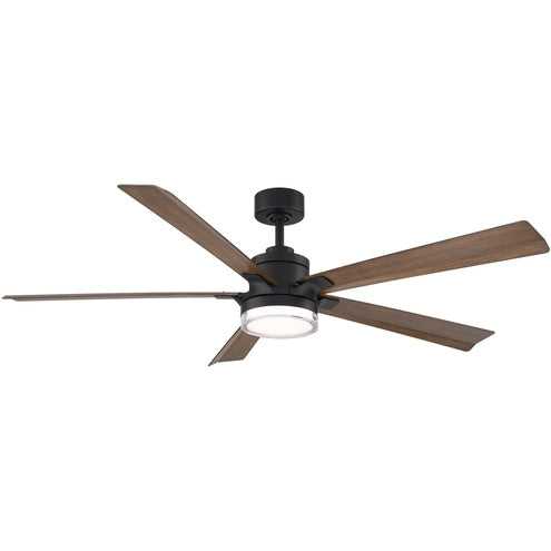 Radiant 64" Ceiling Fan in Matte Black/Distressed Koa Modern Forms Fans Canada