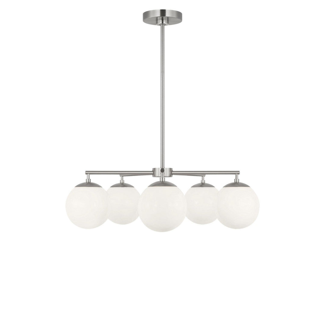 Nube Five Light Chandelier in Brushed Nickel Generation Lighting Canada