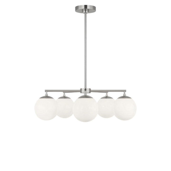 Nube Five Light Chandelier in Brushed Nickel Generation Lighting Canada