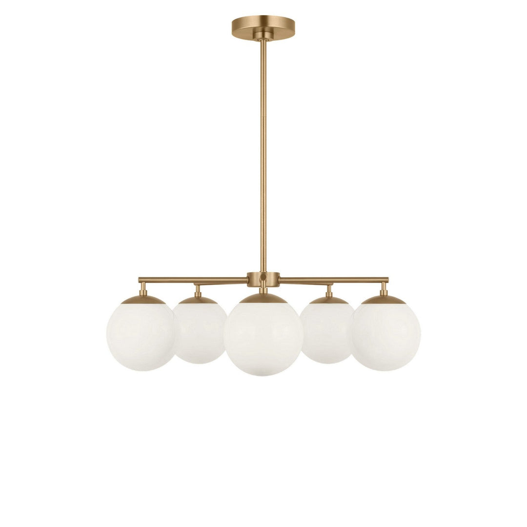 Nube Five Light Chandelier in Satin Brass Generation Lighting Canada