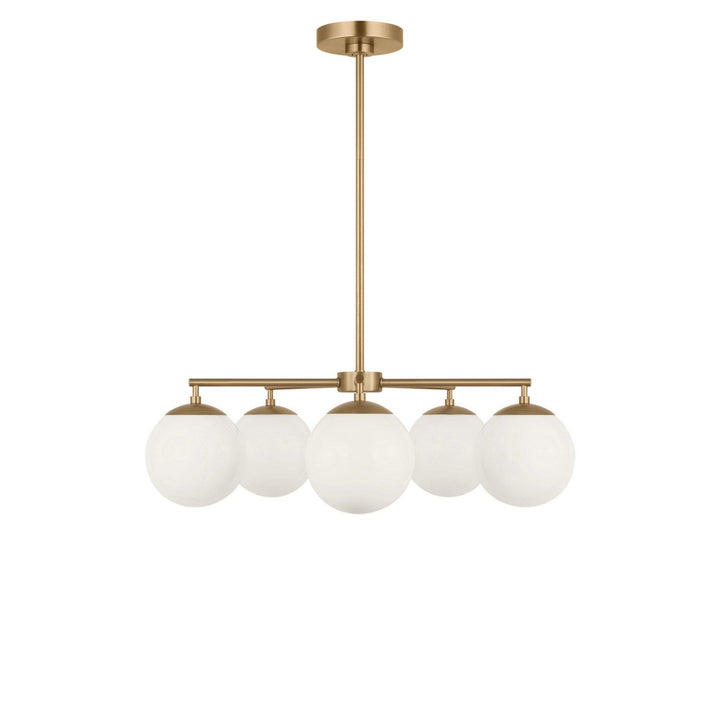 Nube Five Light Chandelier in Satin Brass Generation Lighting Canada