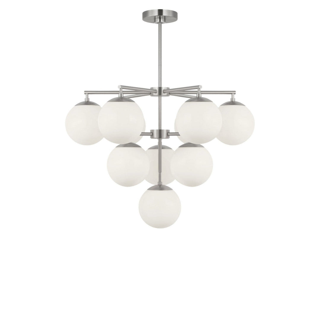 Nube Ten Light Chandelier in Brushed Nickel Generation Lighting Canada