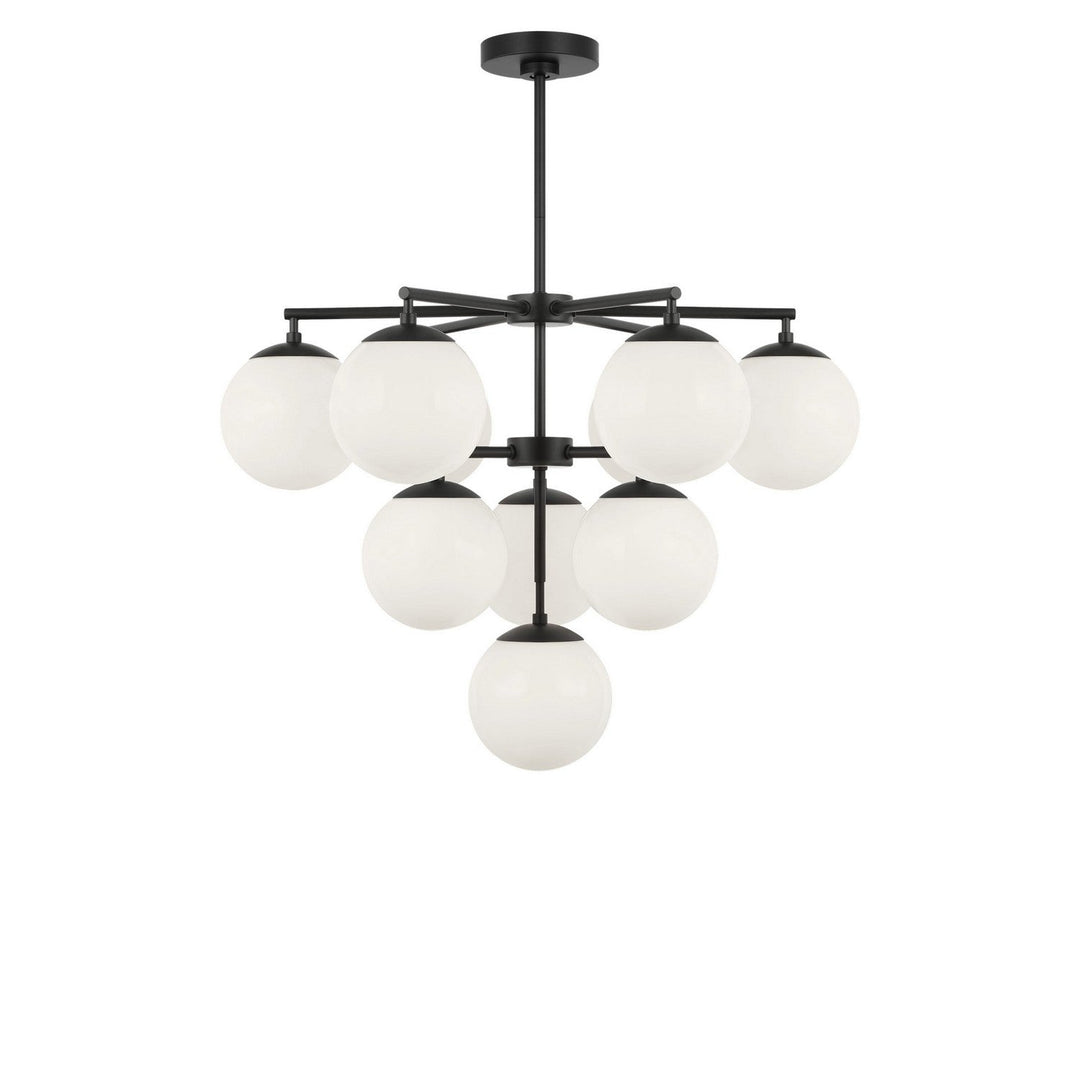 Nube Ten Light Chandelier in Midnight Black Generation Lighting Canada