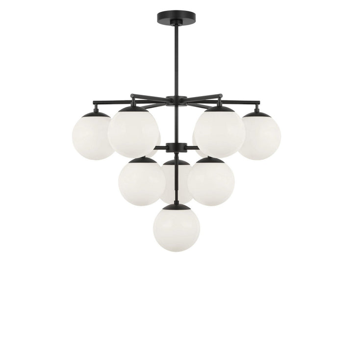 Nube Ten Light Chandelier in Midnight Black Generation Lighting Canada