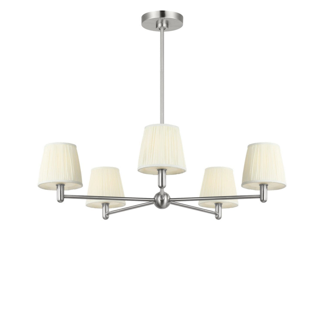 Vilera Five Light Chandelier in Brushed Nickel Generation Lighting Canada