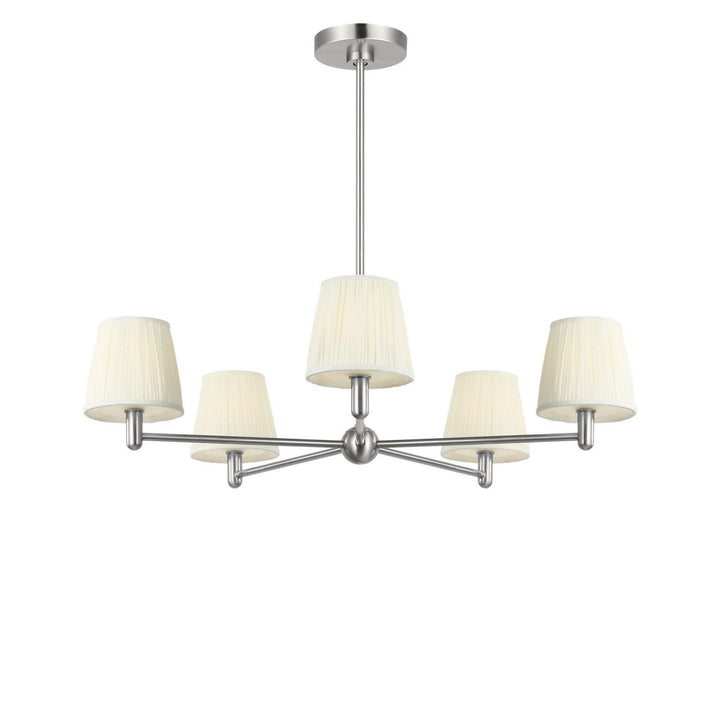 Vilera Five Light Chandelier in Brushed Nickel Generation Lighting Canada