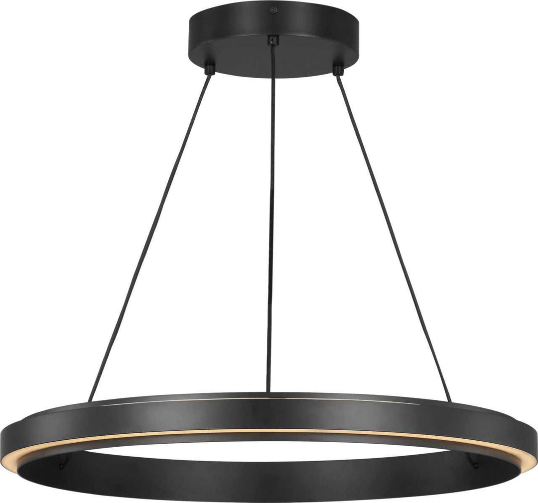 Aro LED Chandelier in Midnight Black Generation Lighting Canada