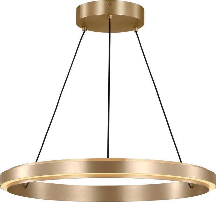 Aro LED Chandelier in Satin Brass Generation Lighting Canada