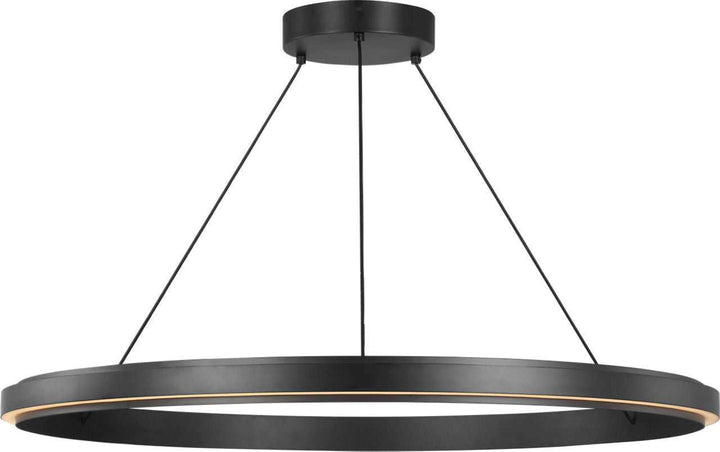 Aro LED Chandelier in Midnight Black Generation Lighting Canada