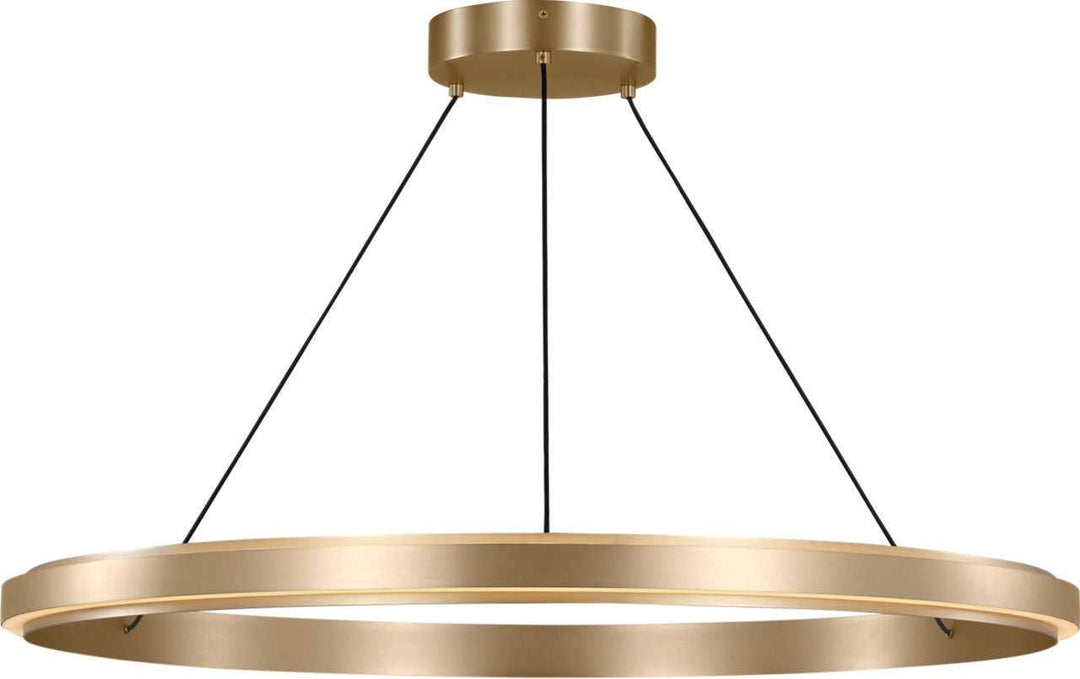Aro LED Chandelier in Satin Brass Generation Lighting Canada