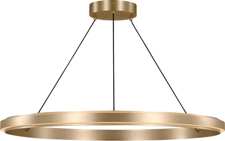 Aro LED Chandelier in Satin Brass Generation Lighting Canada