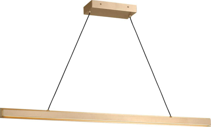 Aro Linear Chandelier in Satin Brass Generation Lighting Canada