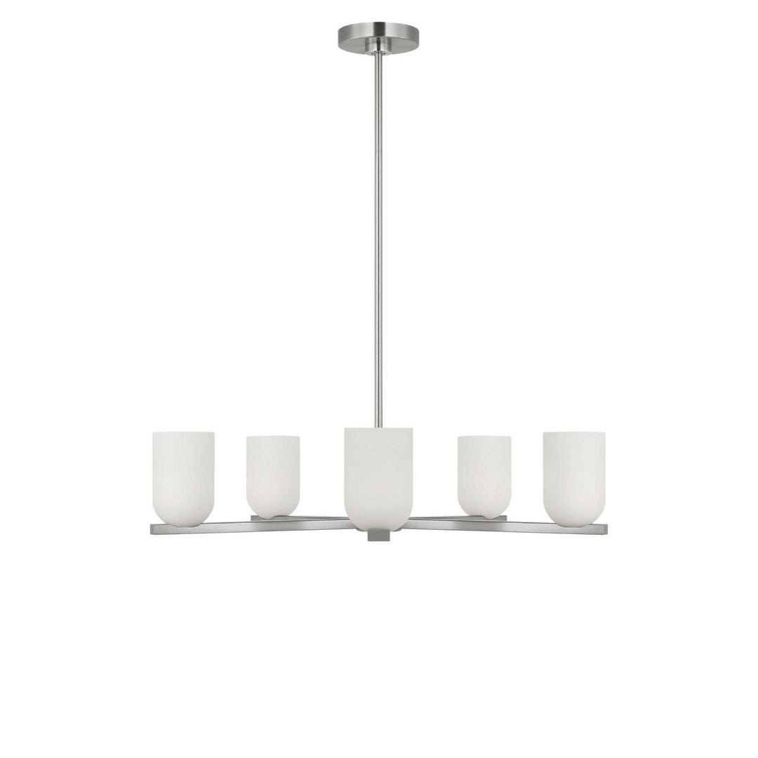 Neblina Five Light Chandelier in Brushed Nickel Generation Lighting Canada