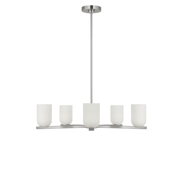 Neblina Five Light Chandelier in Brushed Nickel Generation Lighting Canada