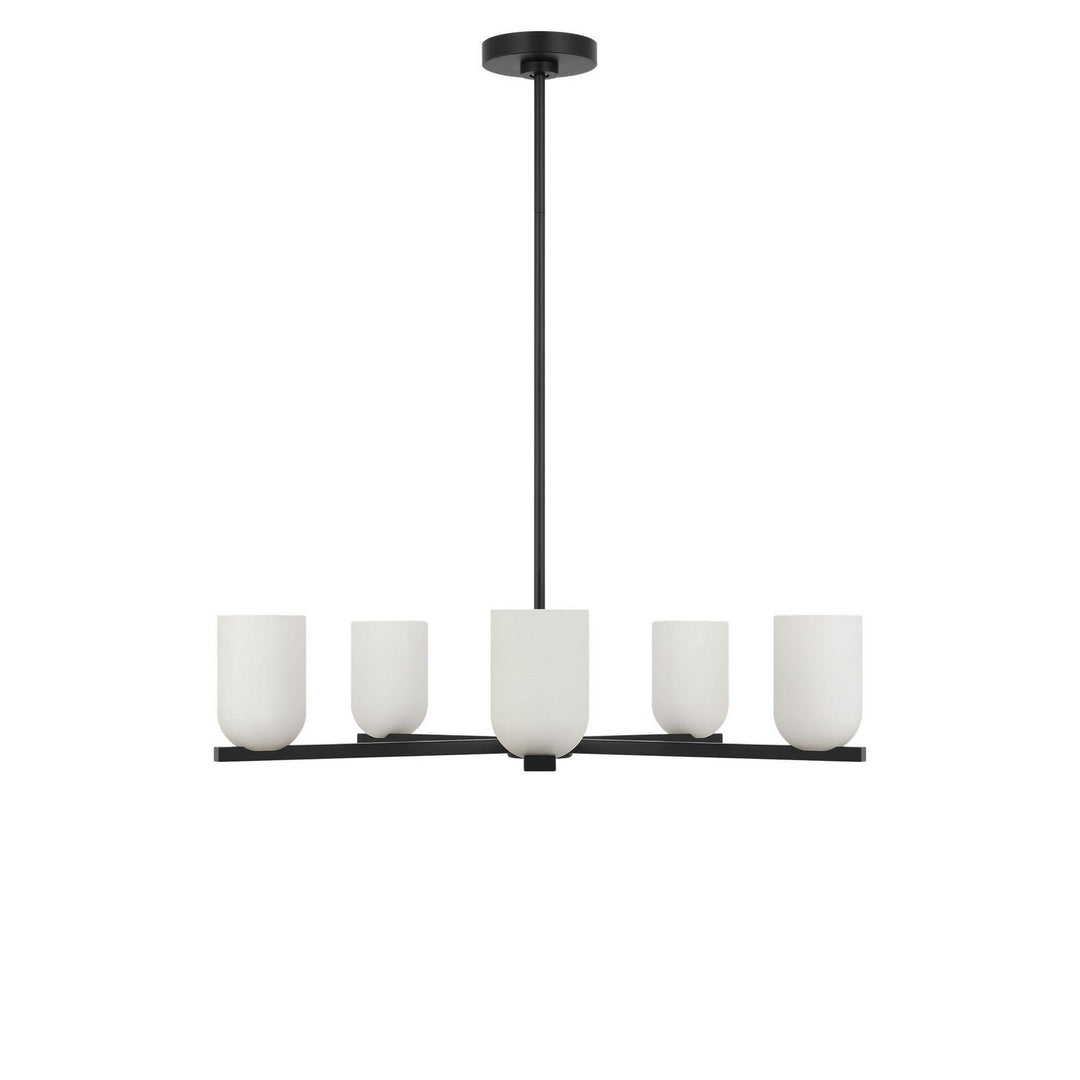 Neblina Five Light Chandelier in Midnight Black Generation Lighting Canada