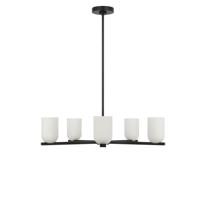 Neblina Five Light Chandelier in Midnight Black Generation Lighting Canada