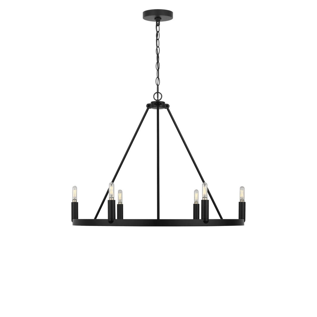 Mirla Six Light Chandelier in Midnight Black Generation Lighting Canada