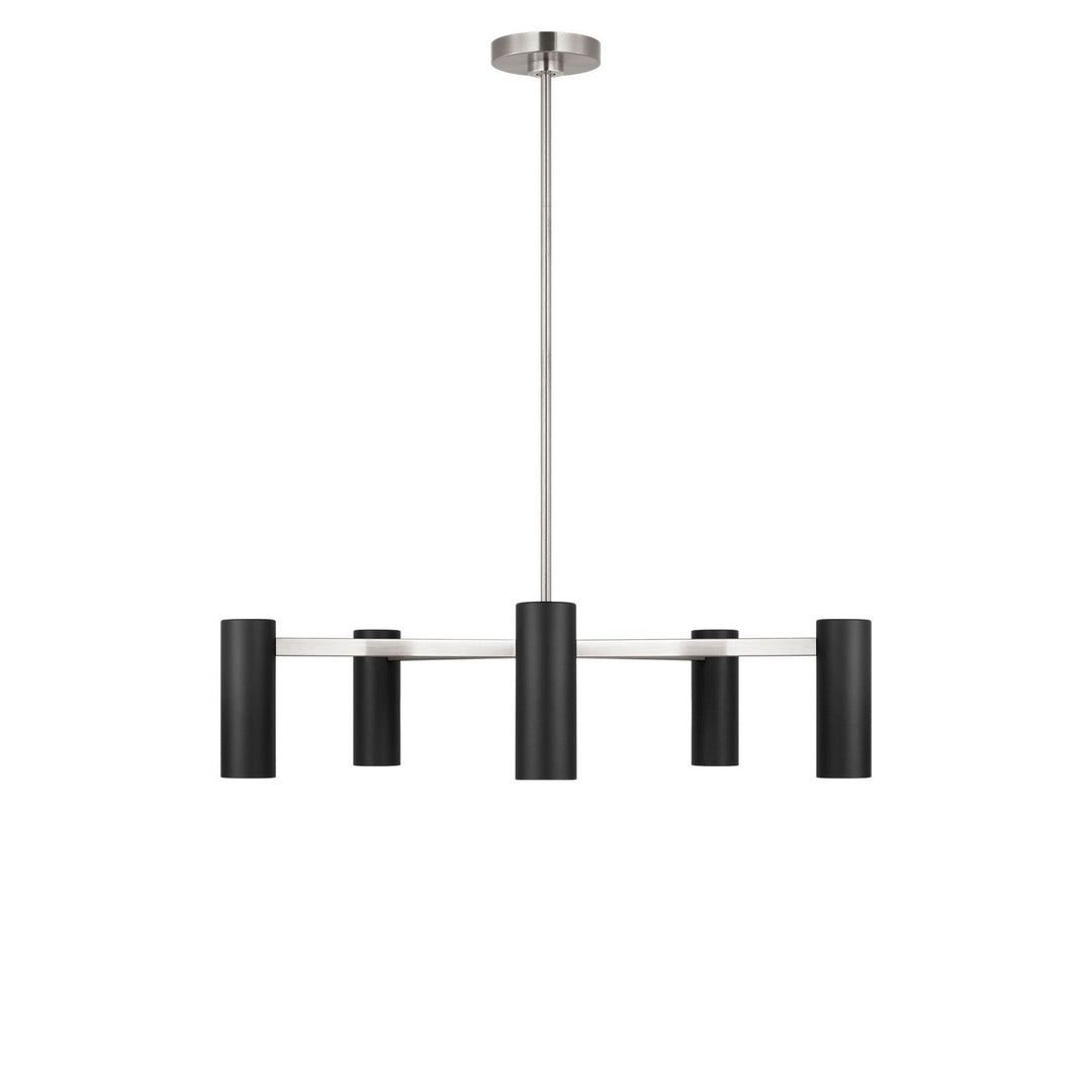 Zentro Five Light Chandelier in Brushed Nickel Generation Lighting Canada
