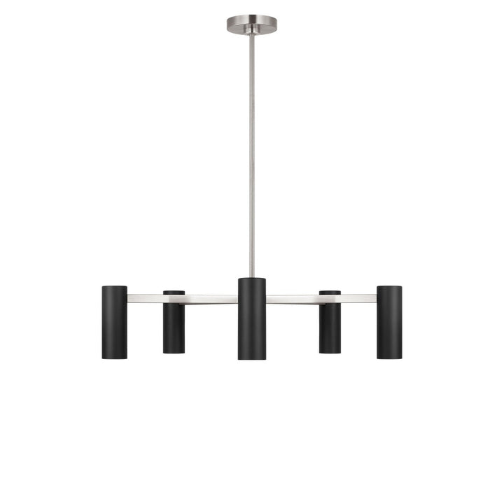 Zentro Five Light Chandelier in Brushed Nickel Generation Lighting Canada