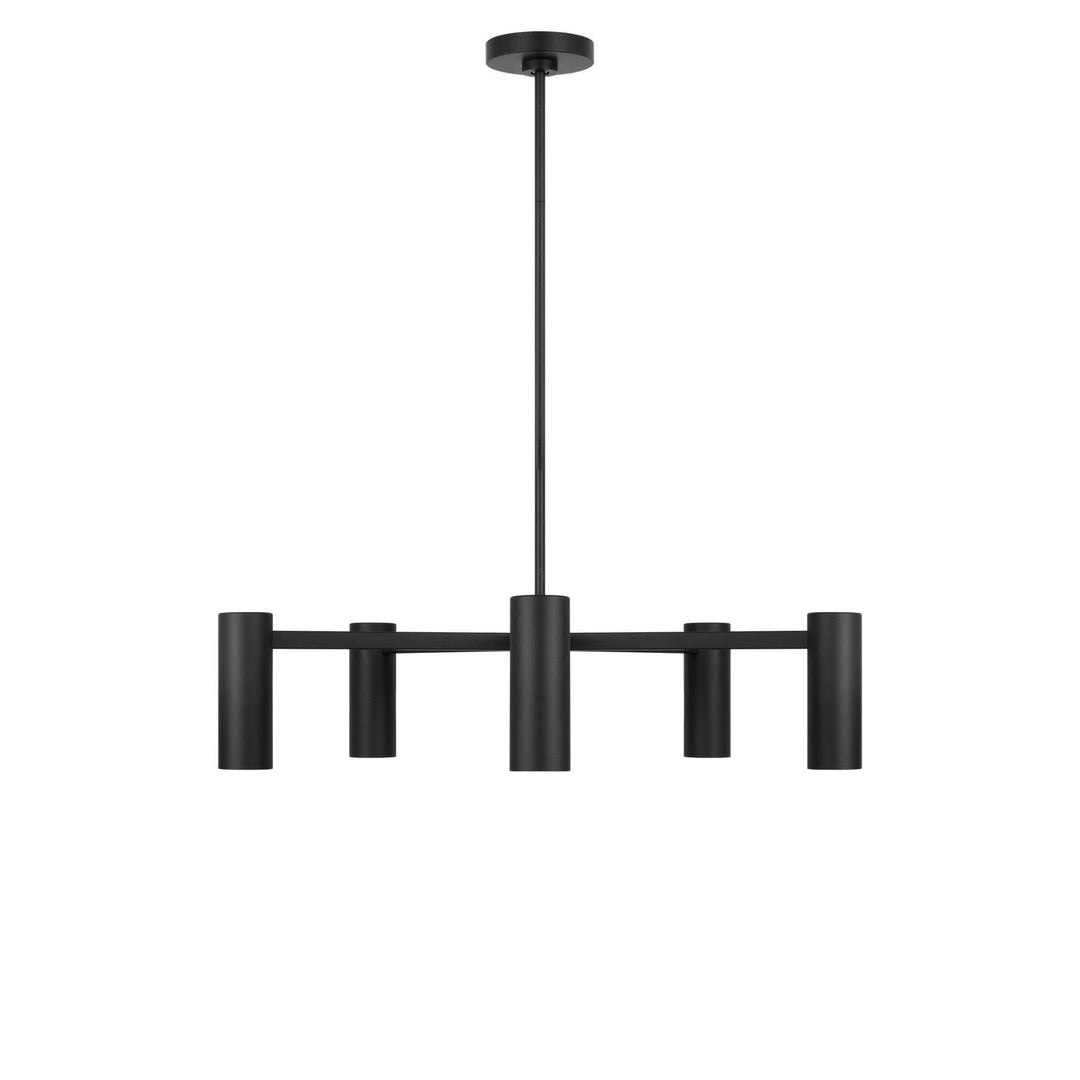 Zentro Five Light Chandelier in Midnight Black Generation Lighting Canada