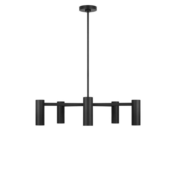 Zentro Five Light Chandelier in Midnight Black Generation Lighting Canada
