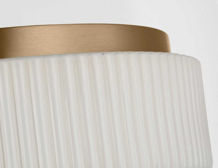 Axira Two Light Flush Mount in Satin Brass Generation Lighting Canada