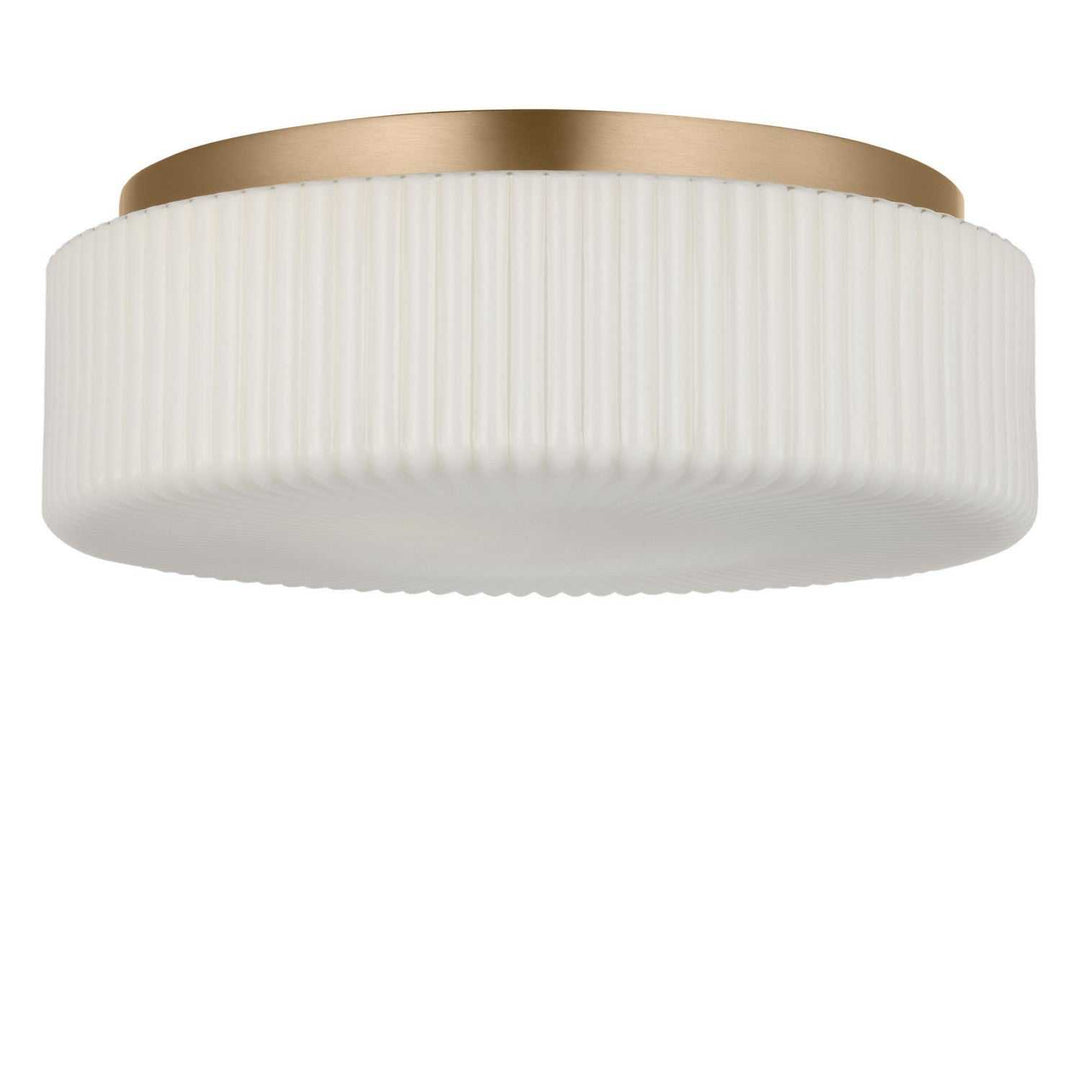 Axira Two Light Flush Mount in Satin Brass Generation Lighting Canada