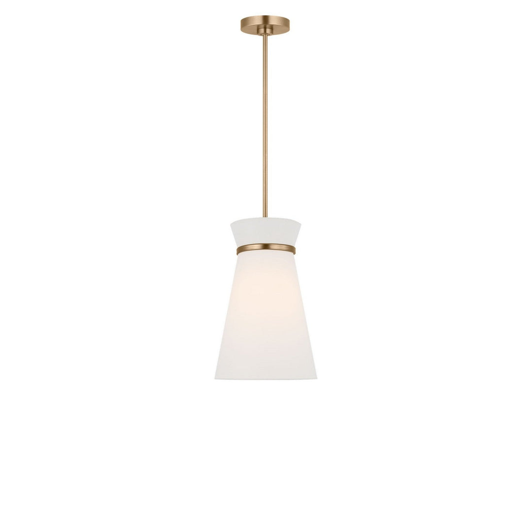 Fynn One Light Pendant in Satin Brass Generation Lighting Canada