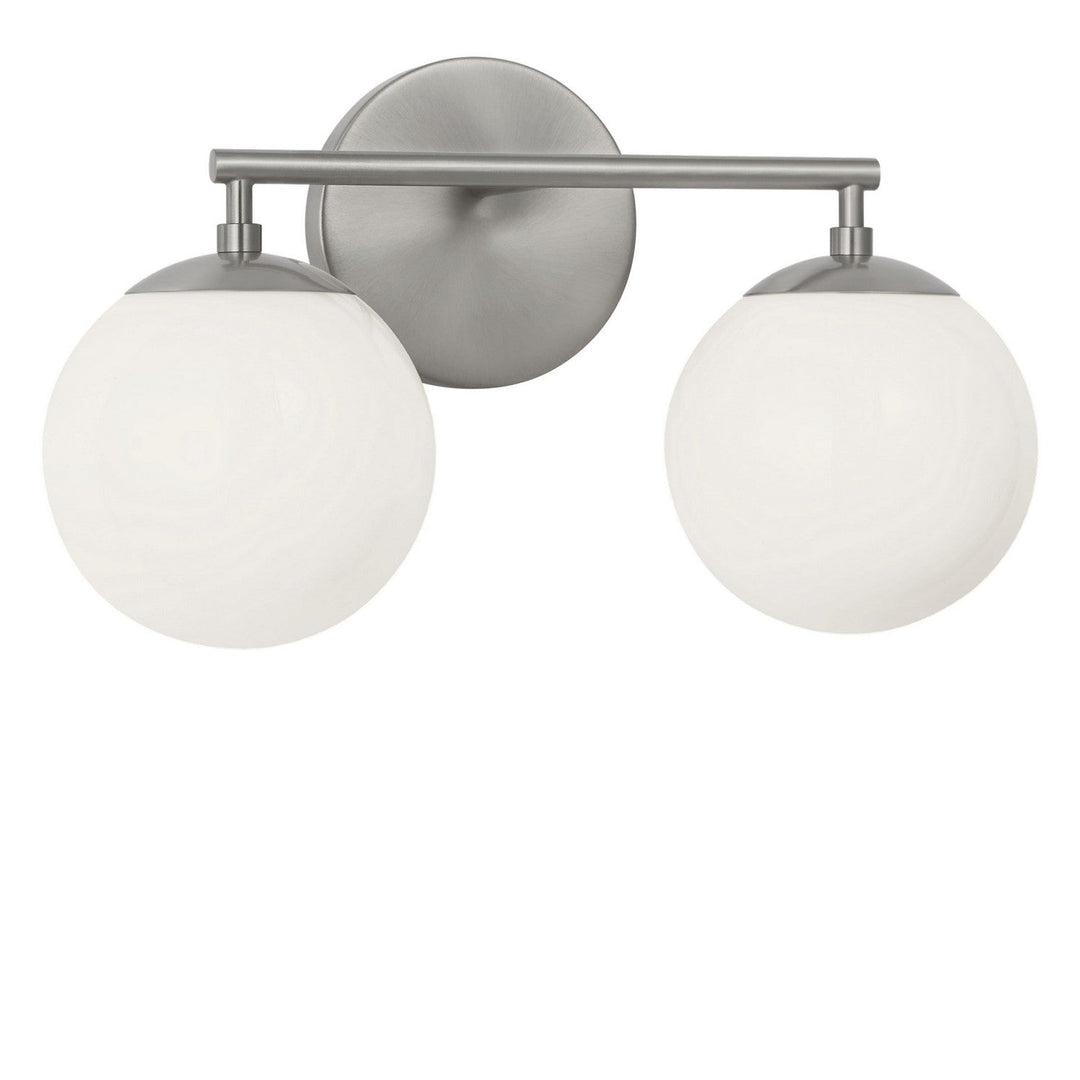Nube Two Light Vanity in Brushed Nickel Generation Lighting Canada