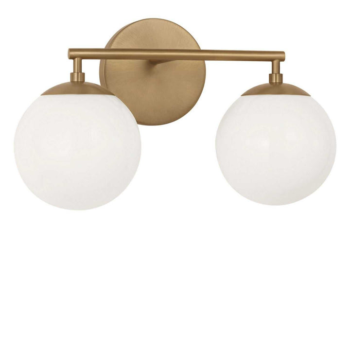 Nube Two Light Vanity in Satin Brass Generation Lighting Canada
