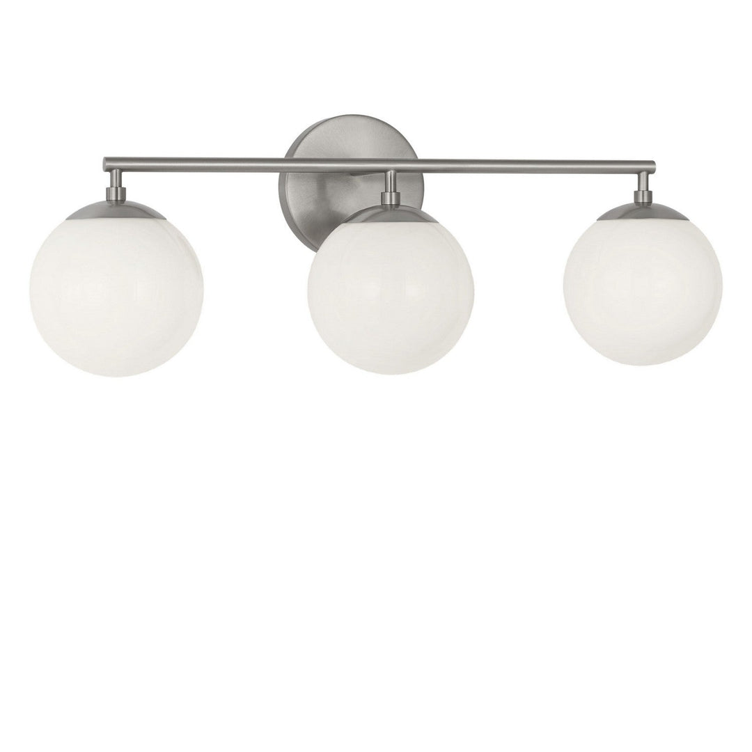 Nube Three Light Vanity in Brushed Nickel Generation Lighting Canada