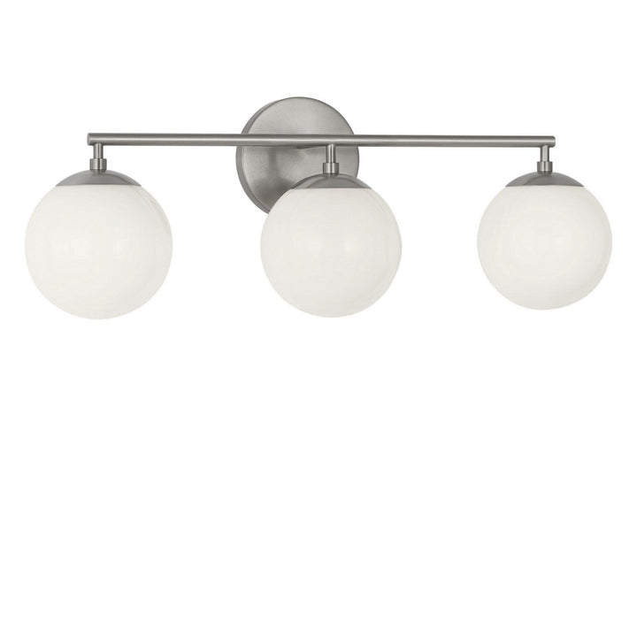 Nube Three Light Vanity in Brushed Nickel Generation Lighting Canada