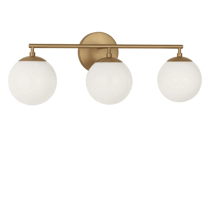 Nube Three Light Vanity in Satin Brass Generation Lighting Canada