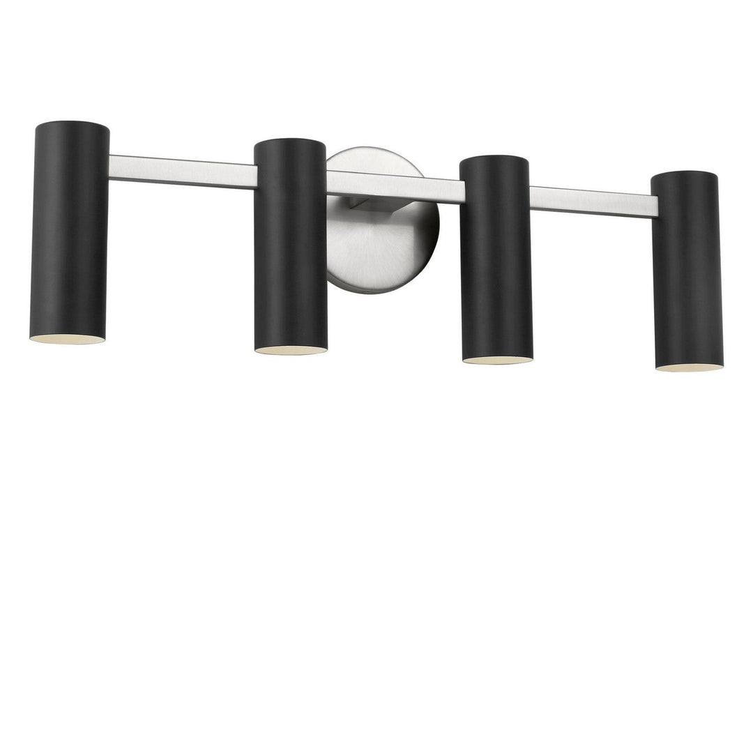 Zentro Four Light Vanity in Brushed Nickel Generation Lighting Canada