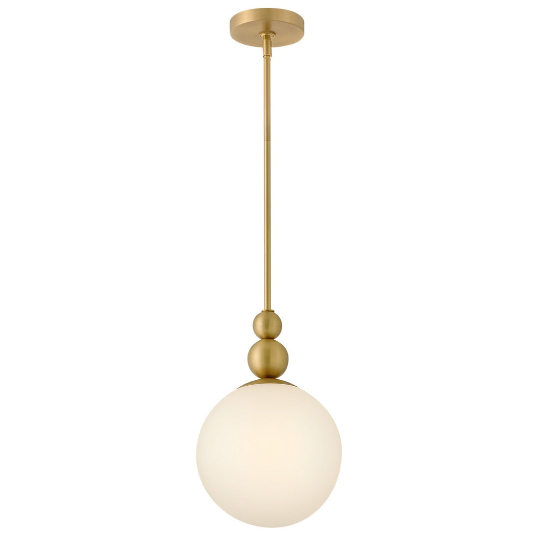 Opalite LED Pendant in Lacquered Brass Lark Canada