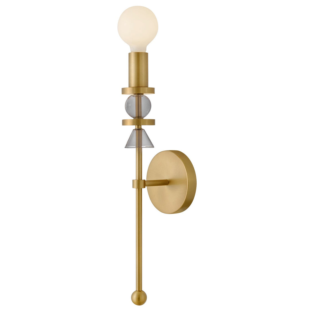 Prim LED Wall Sconce in Lacquered Brass Lark Canada