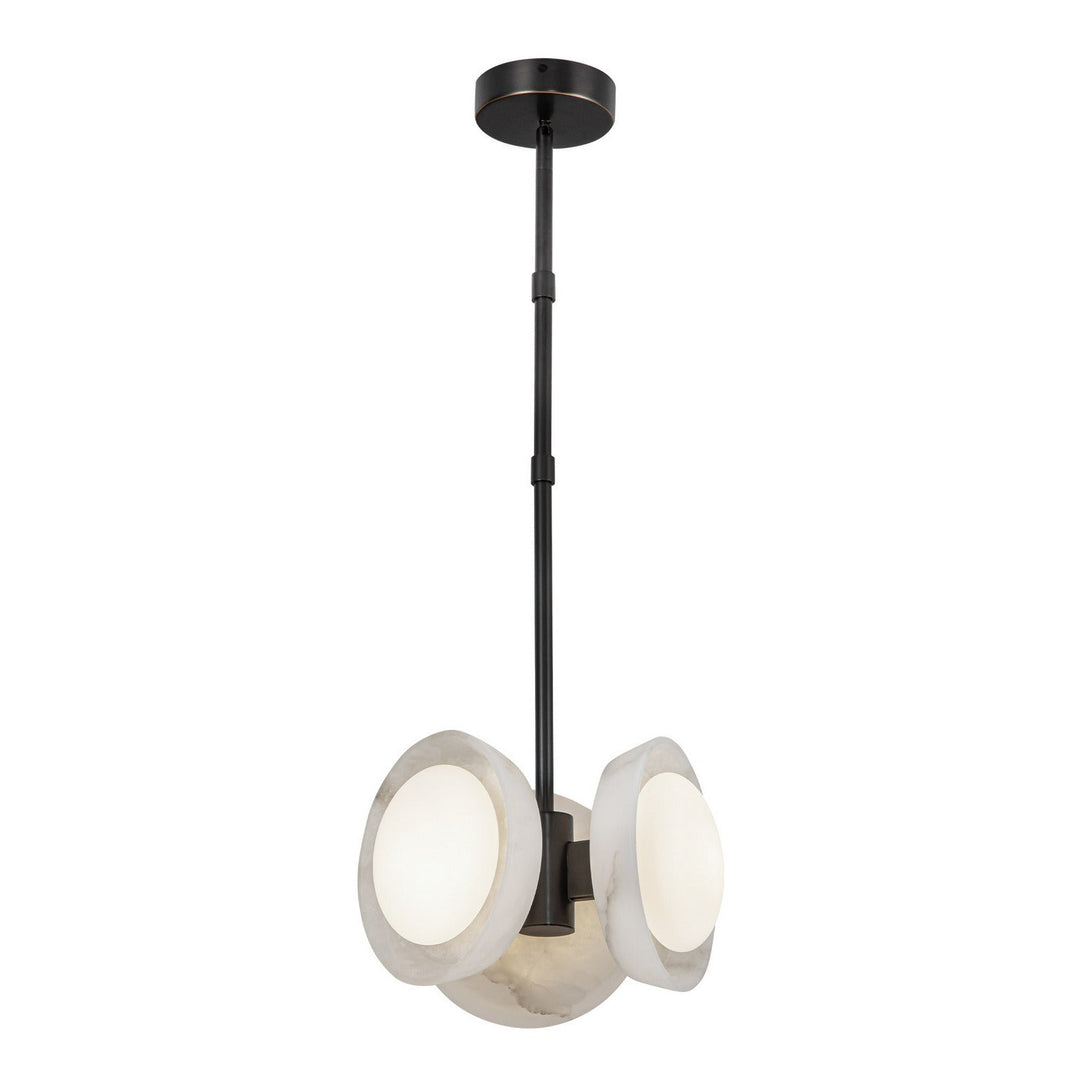 Alonso LED Pendant in Urban Bronze/Alabaster Alora Canada