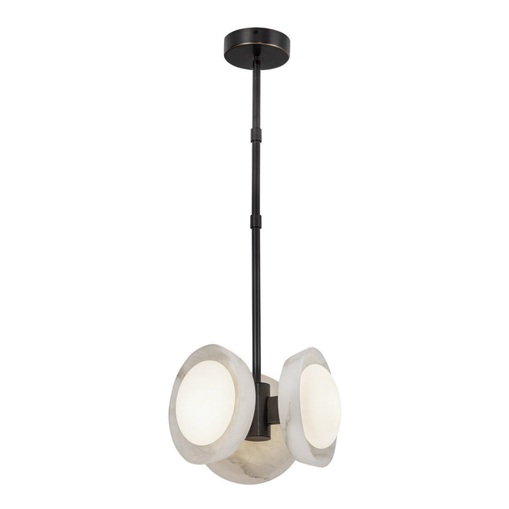 Alonso LED Pendant in Urban Bronze/Alabaster Alora Canada