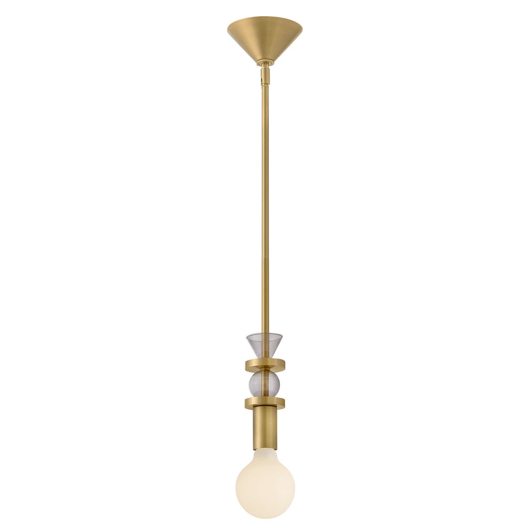 Prim LED Pendant in Lacquered Brass Lark Canada