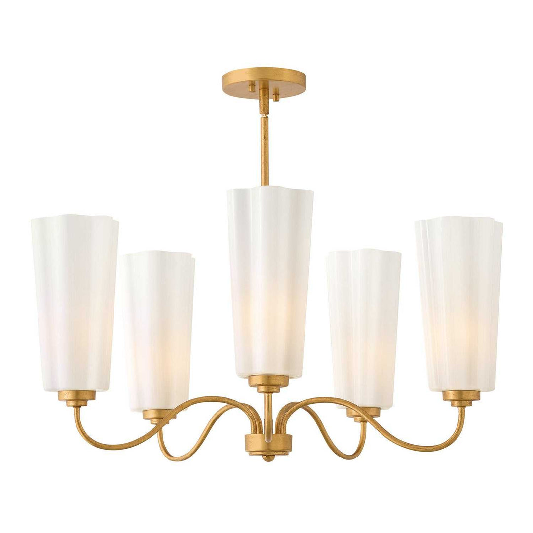 Honey LED Chandelier in Distressed Brass Lark Canada