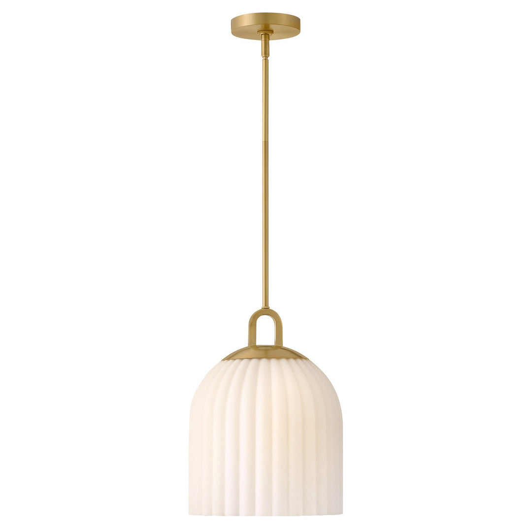 Paige LED Pendant in Lacquered Brass Lark Canada