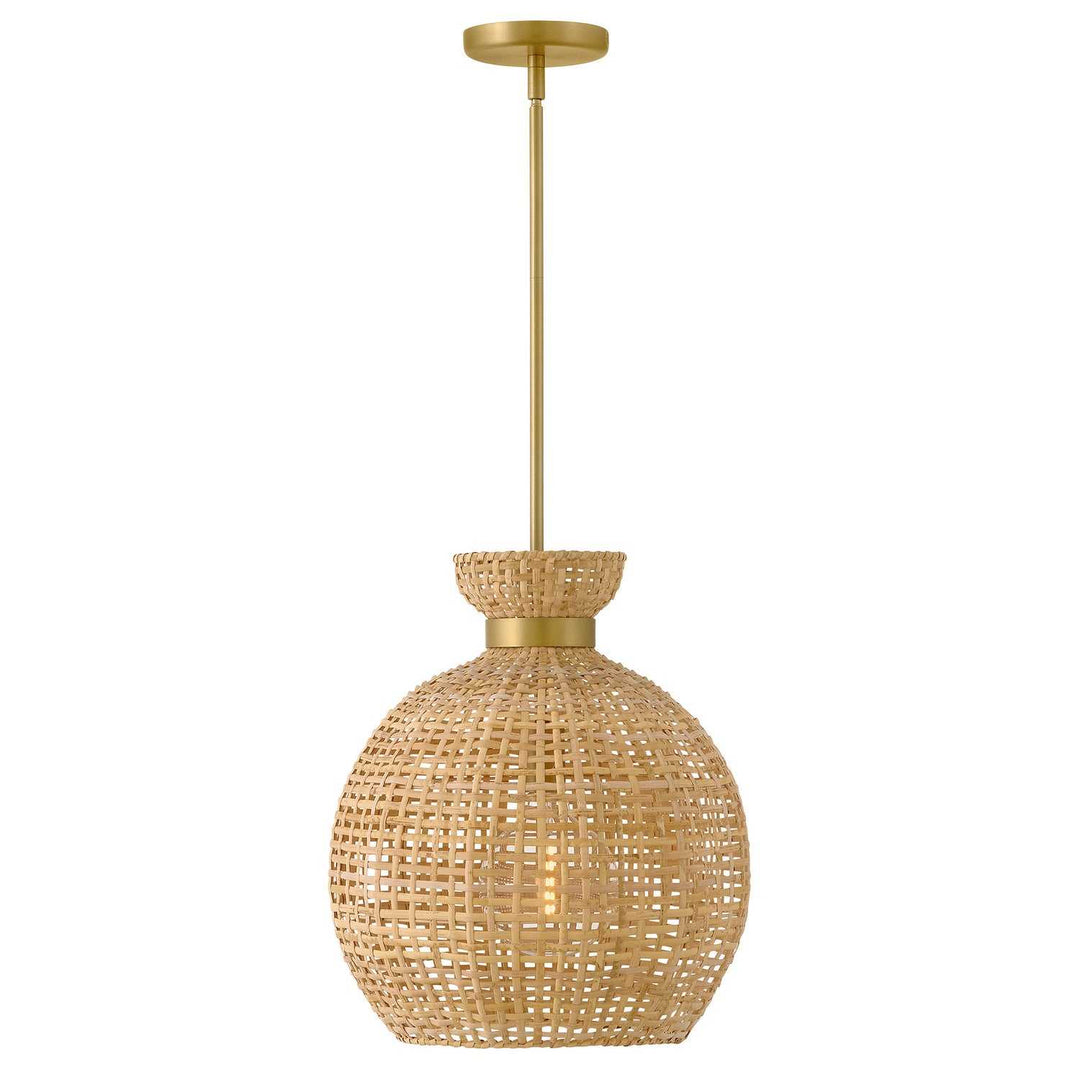 Effie LED Pendant in Lacquered Brass Lark Canada