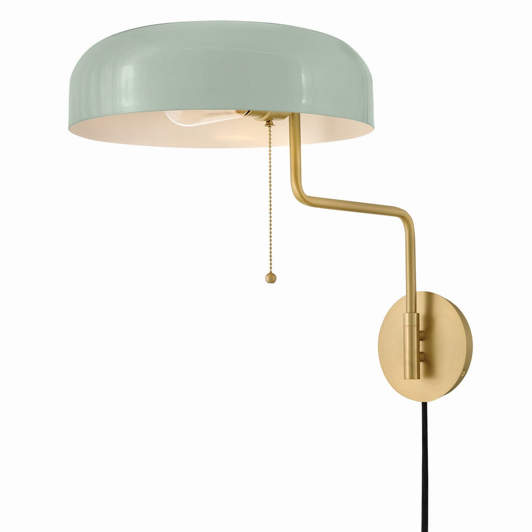 Ledger LED Wall Sconce in Lacquered Brass Lark Canada