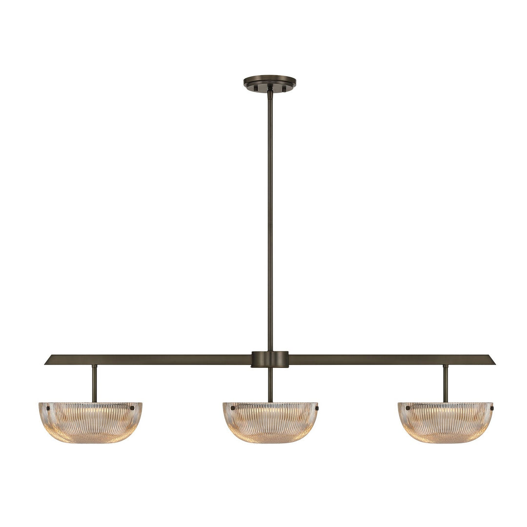Hubbard LED Linear Chandelier in Mediterranean Bronze Savoy House
