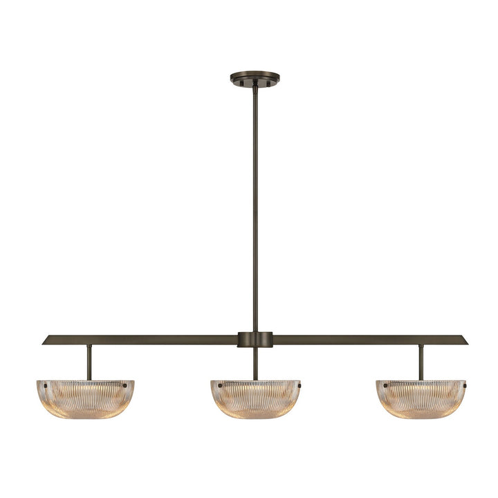 Hubbard LED Linear Chandelier in Mediterranean Bronze Savoy House